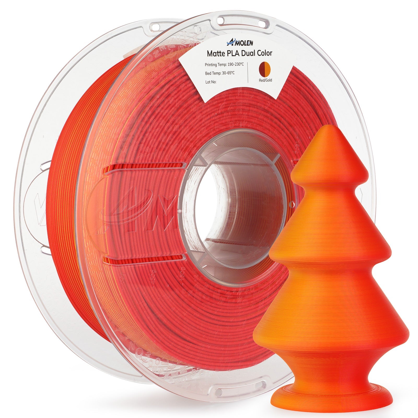 PLA Matte Dual Filament 1.75mm, 1KG/2.2LB