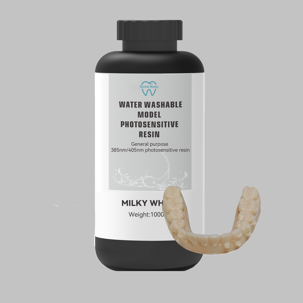 Water Washable Dental Model Resin for DLP & LCD Printers — No IPA Needed, High Precision Dental Models (1kg / 1,000ml)