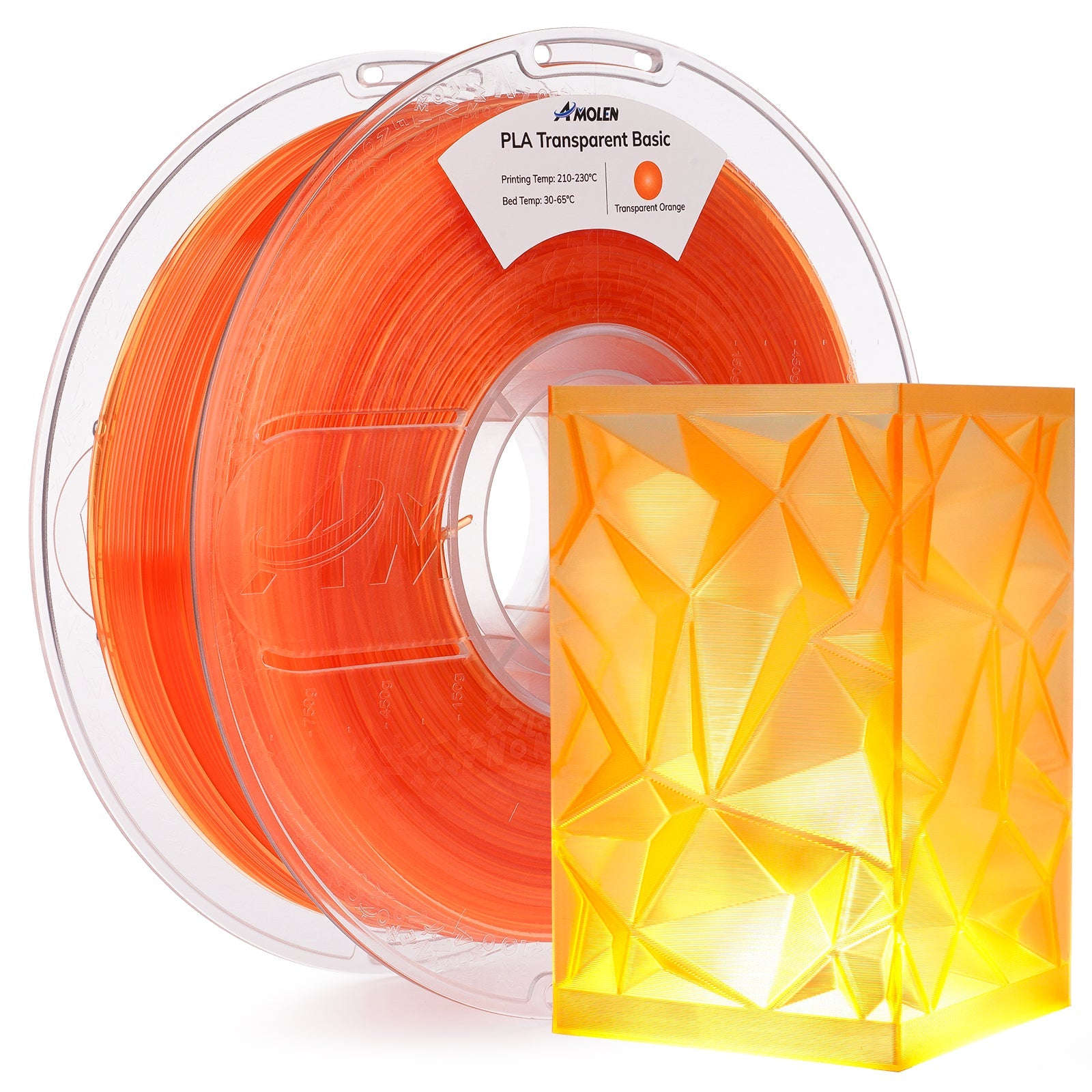 PLA Crystal-Transparent 1.75mm, 1KG/2.2LB