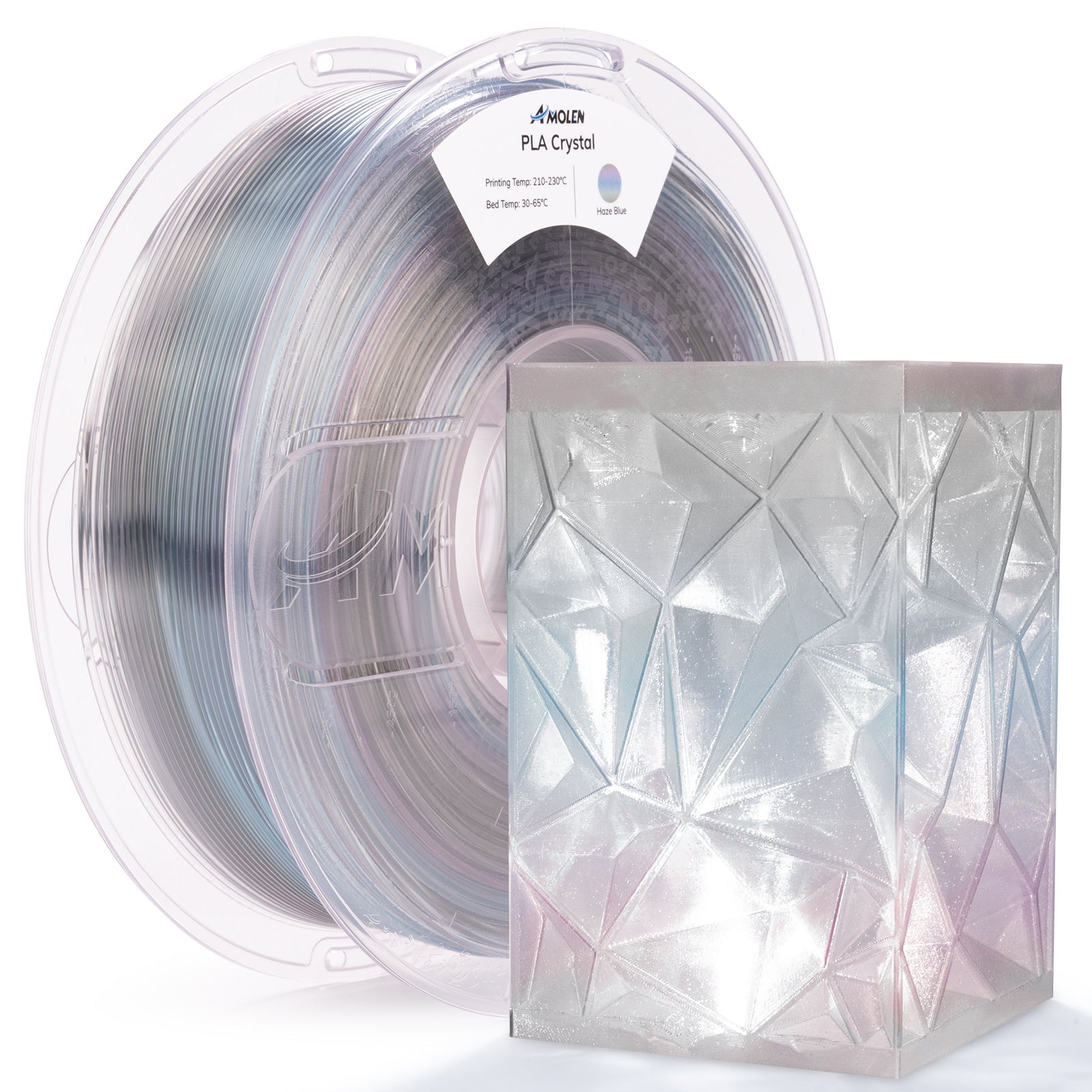 PLA Crystal-Transparent 1.75mm, 1KG/2.2LB