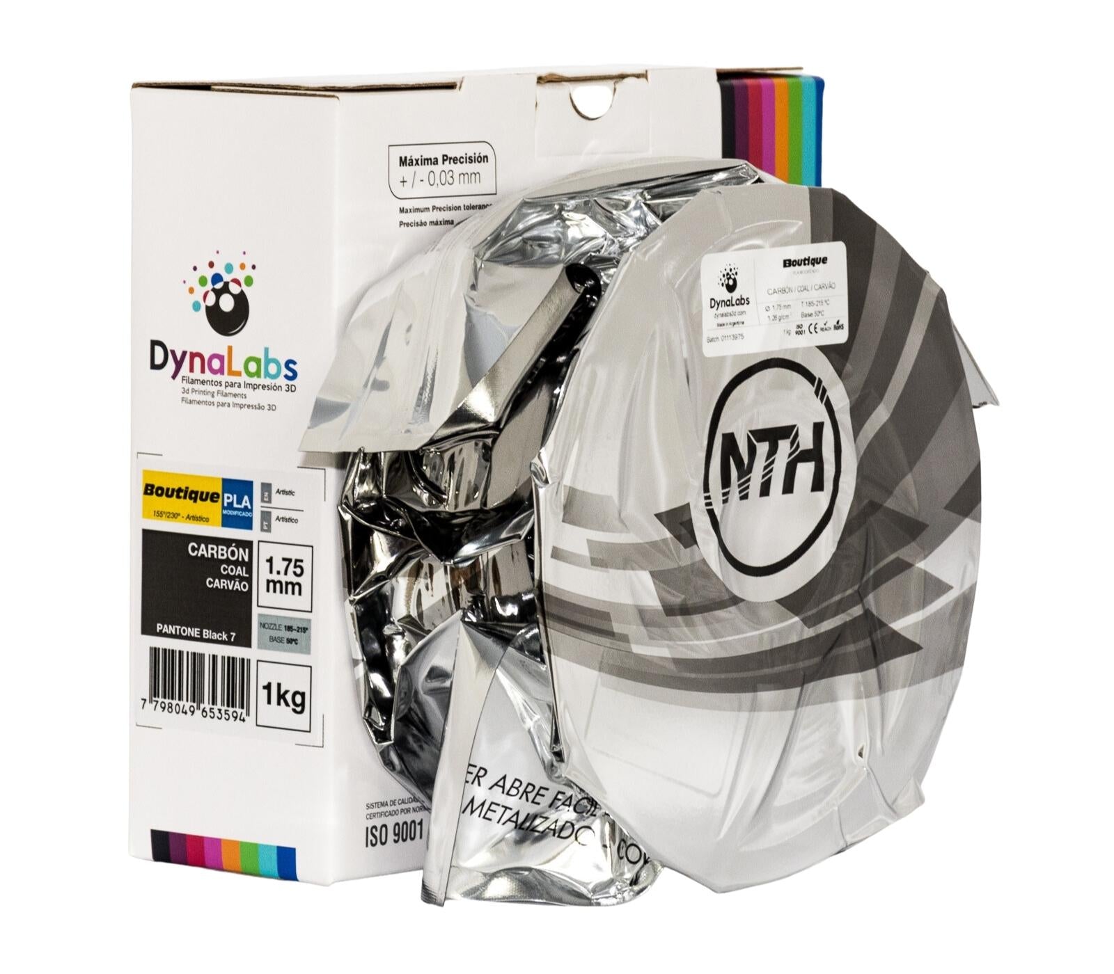Dynalabs PLA Boutique Filament 1.75mm 1kg - Carbon