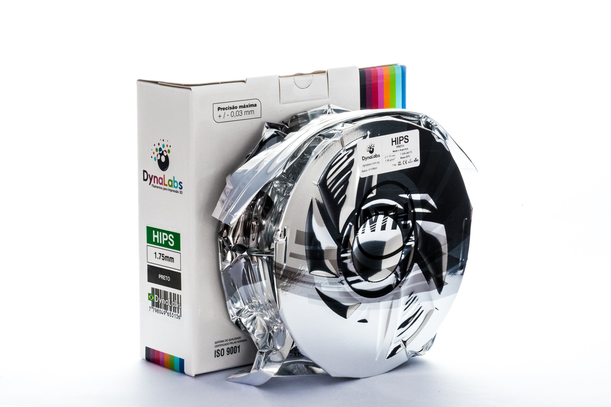 Dynalabs HIPS Filament 1.75mm 1kg - Black