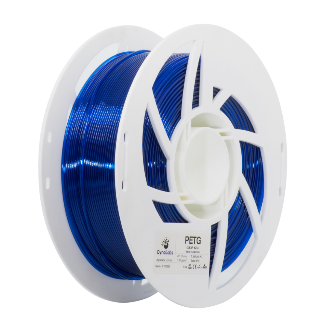 Dynalabs PETG Filament 1.75mm 1kg - Clear Blue