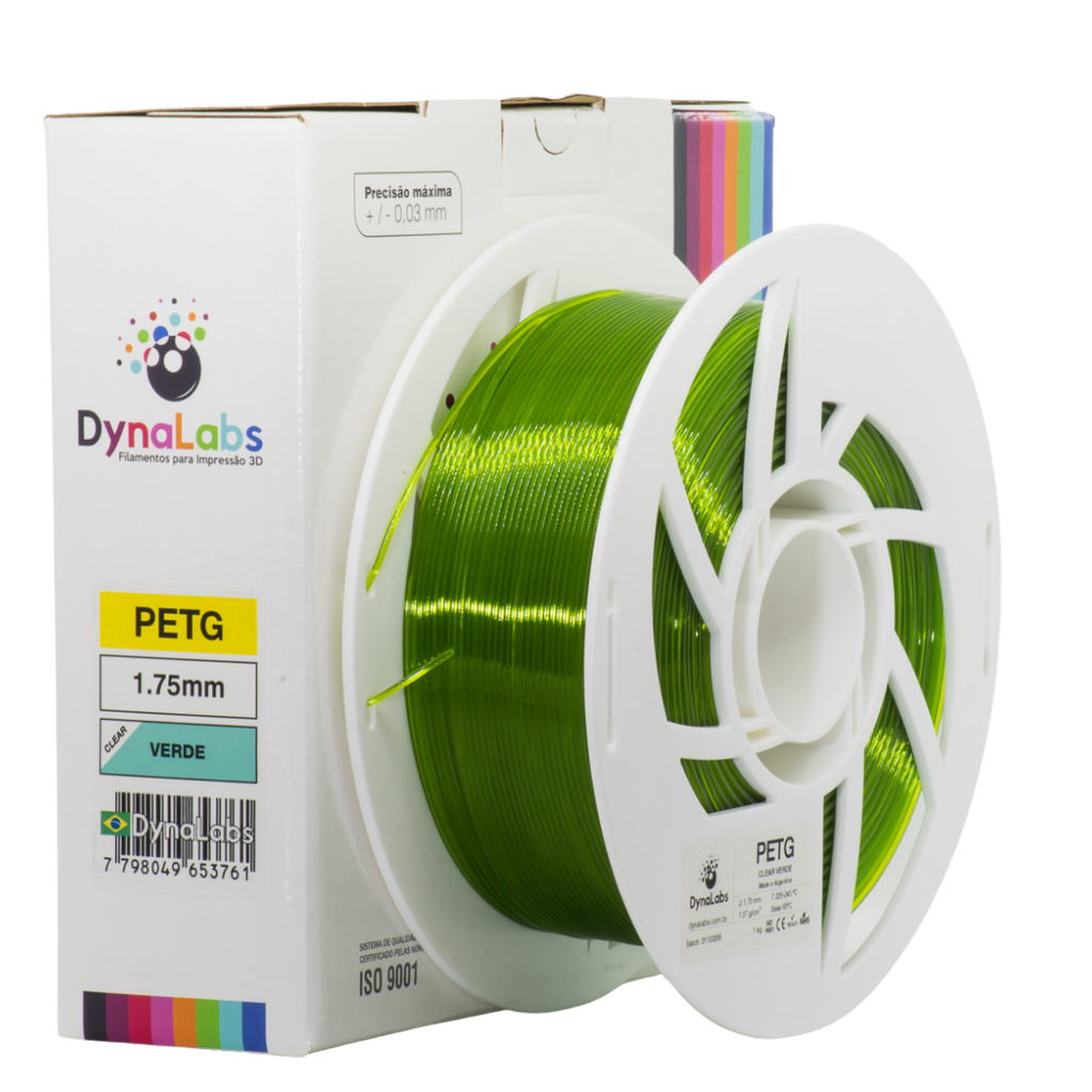 Dynalabs PETG Filament 1.75mm 1kg - Clear Green