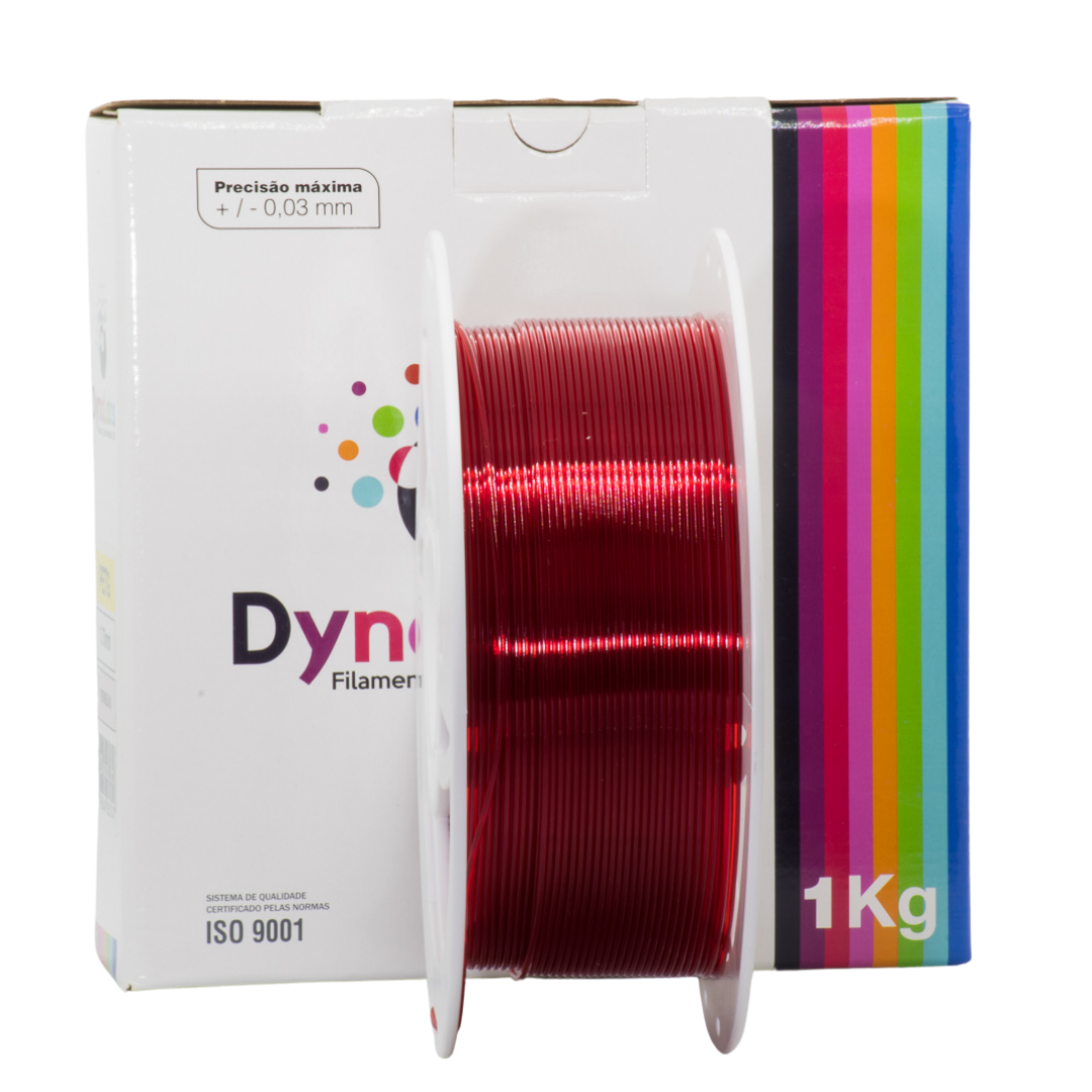 Dynalabs PETG Filament 1.75mm 1kg - Clear Red
