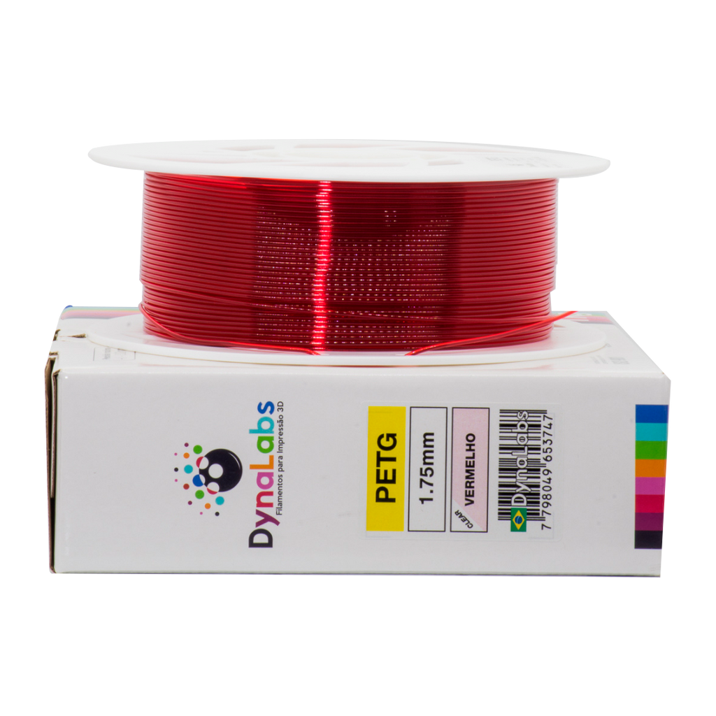 Dynalabs PETG Filament 1.75mm 1kg - Clear Red