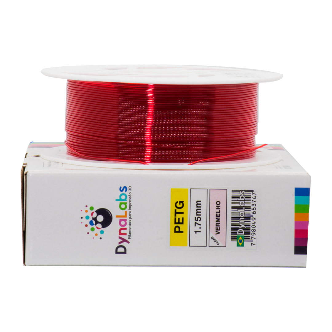 Dynalabs PETG Filament 1.75mm 1kg - Clear Red