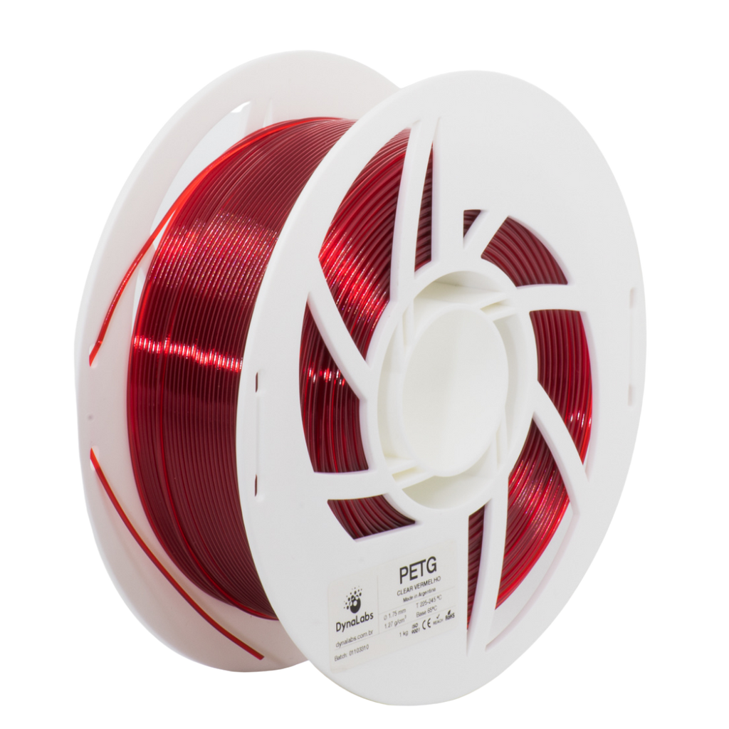 Dynalabs PETG Filament 1.75mm 1kg - Clear Red