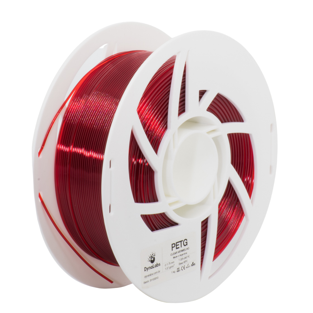 Dynalabs PETG Filament 1.75mm 1kg - Clear Red