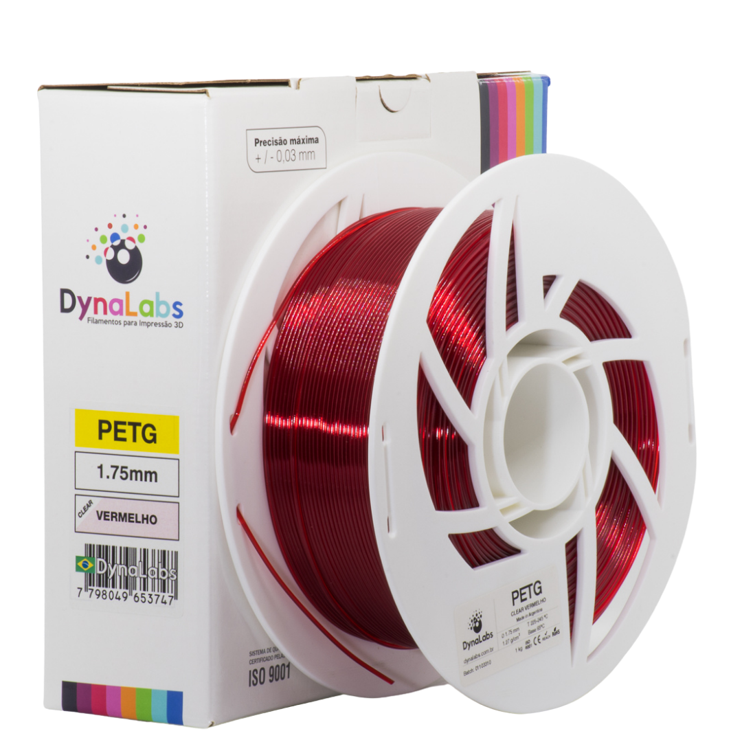 Dynalabs PETG Filament 1.75mm 1kg - Clear Red
