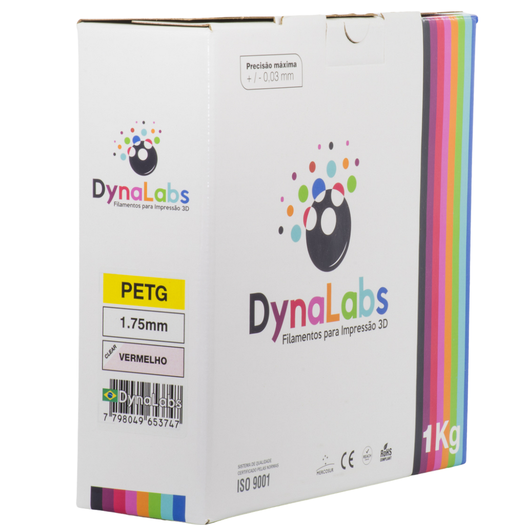 Dynalabs PETG Filament 1.75mm 1kg - Clear Red