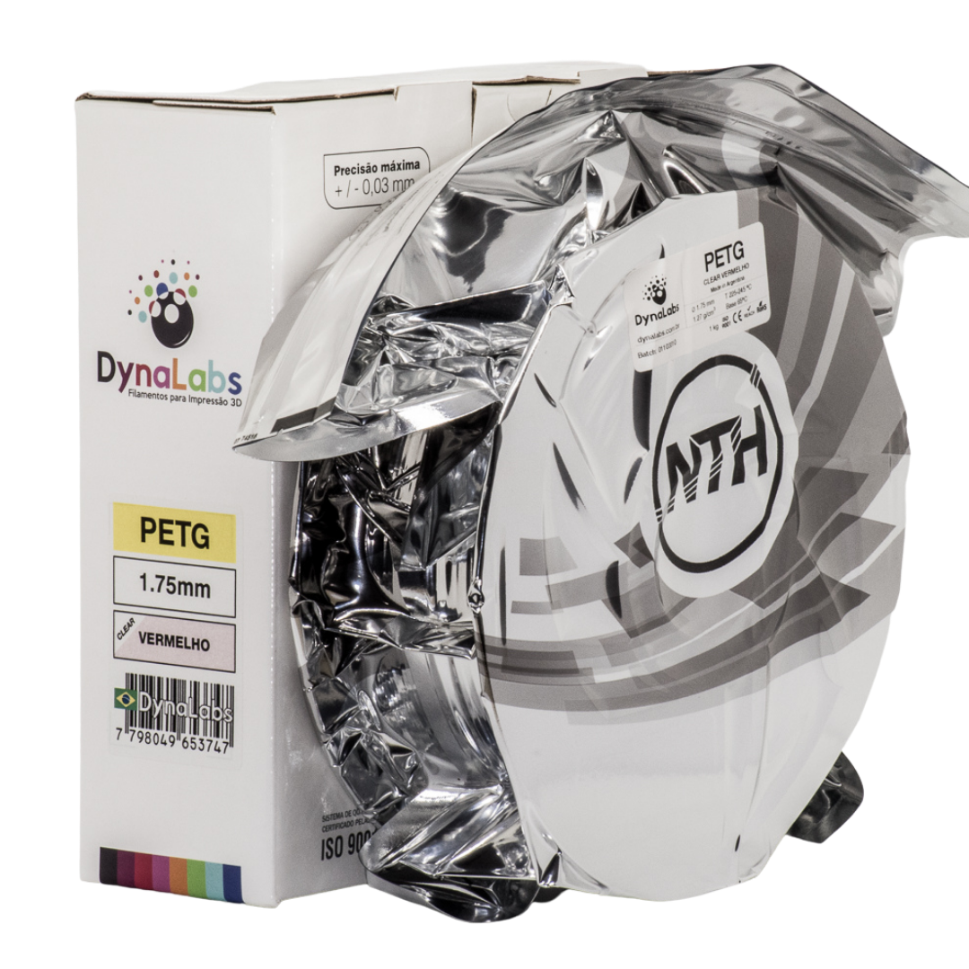 Dynalabs PETG Filament 1.75mm 1kg - Clear Red