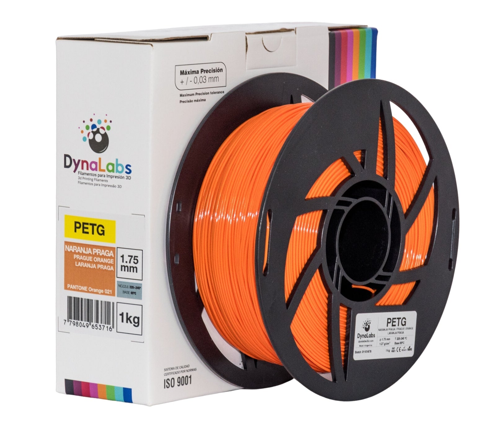 Dynalabs PETG Filament 1.75mm 1kg - Orange Prague