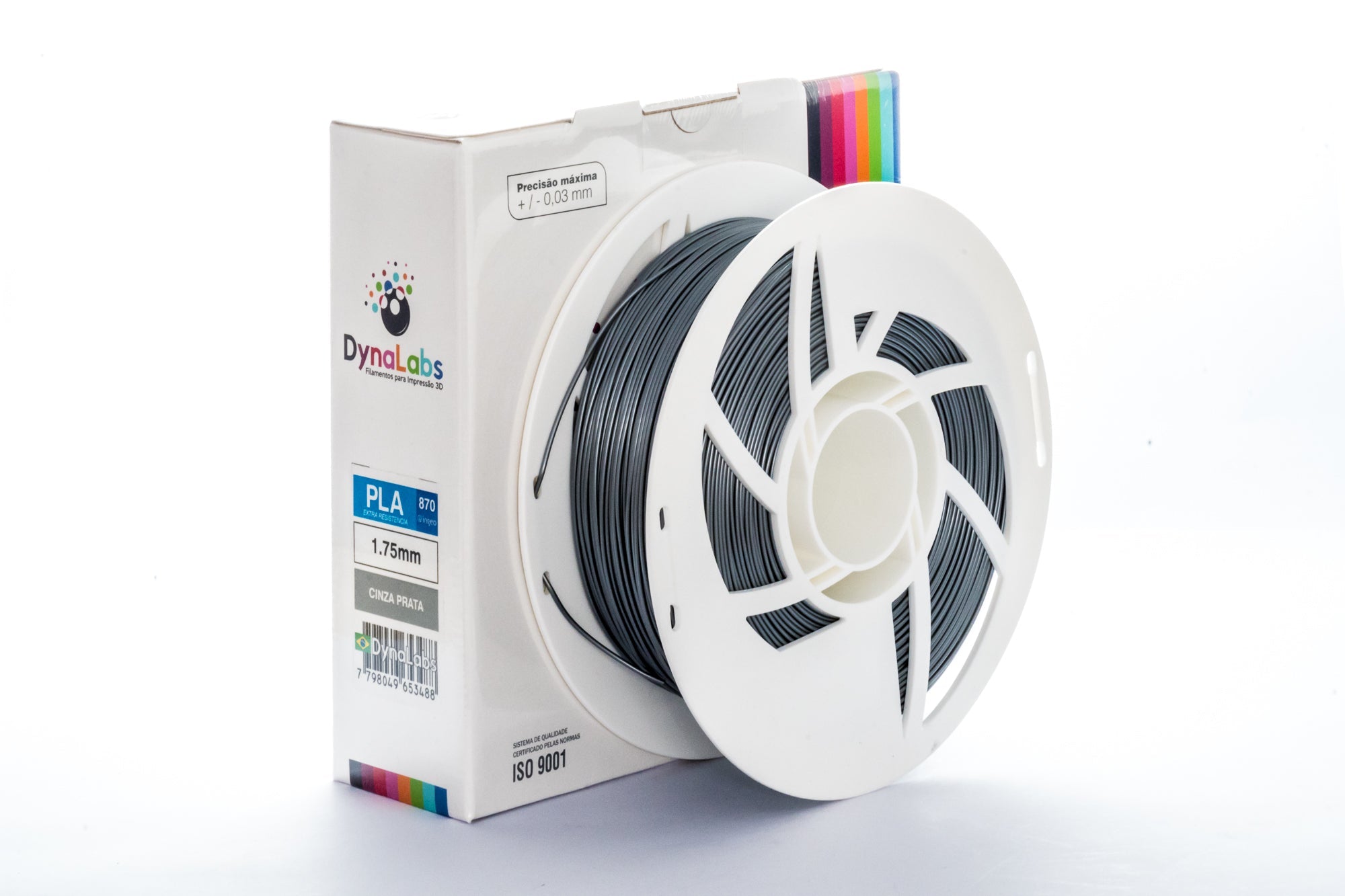Dynalabs PLA 870 Filament 1.75mm 1kg - Silver Grey