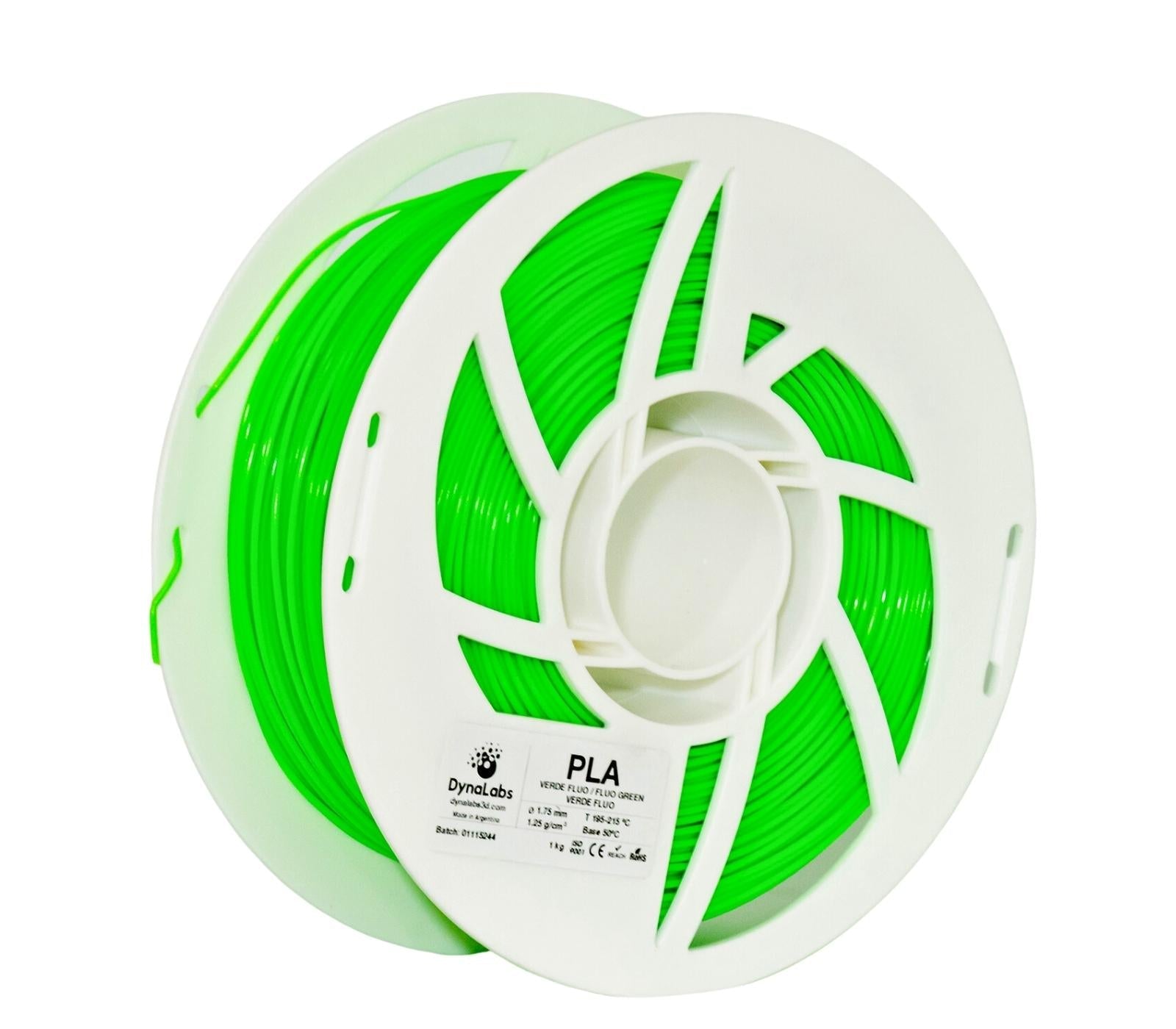 Dynalabs PLA Basic Filament 1.75mm 1kg - Fluo Green