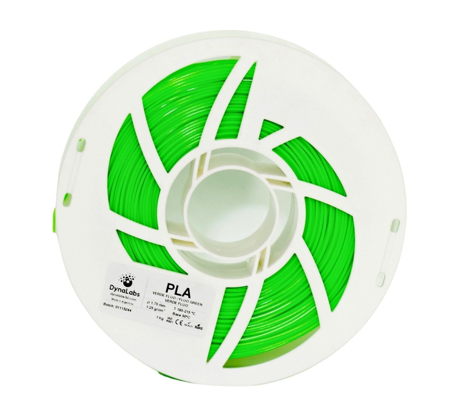 Dynalabs PLA Basic Filament 1.75mm 1kg - Fluo Green