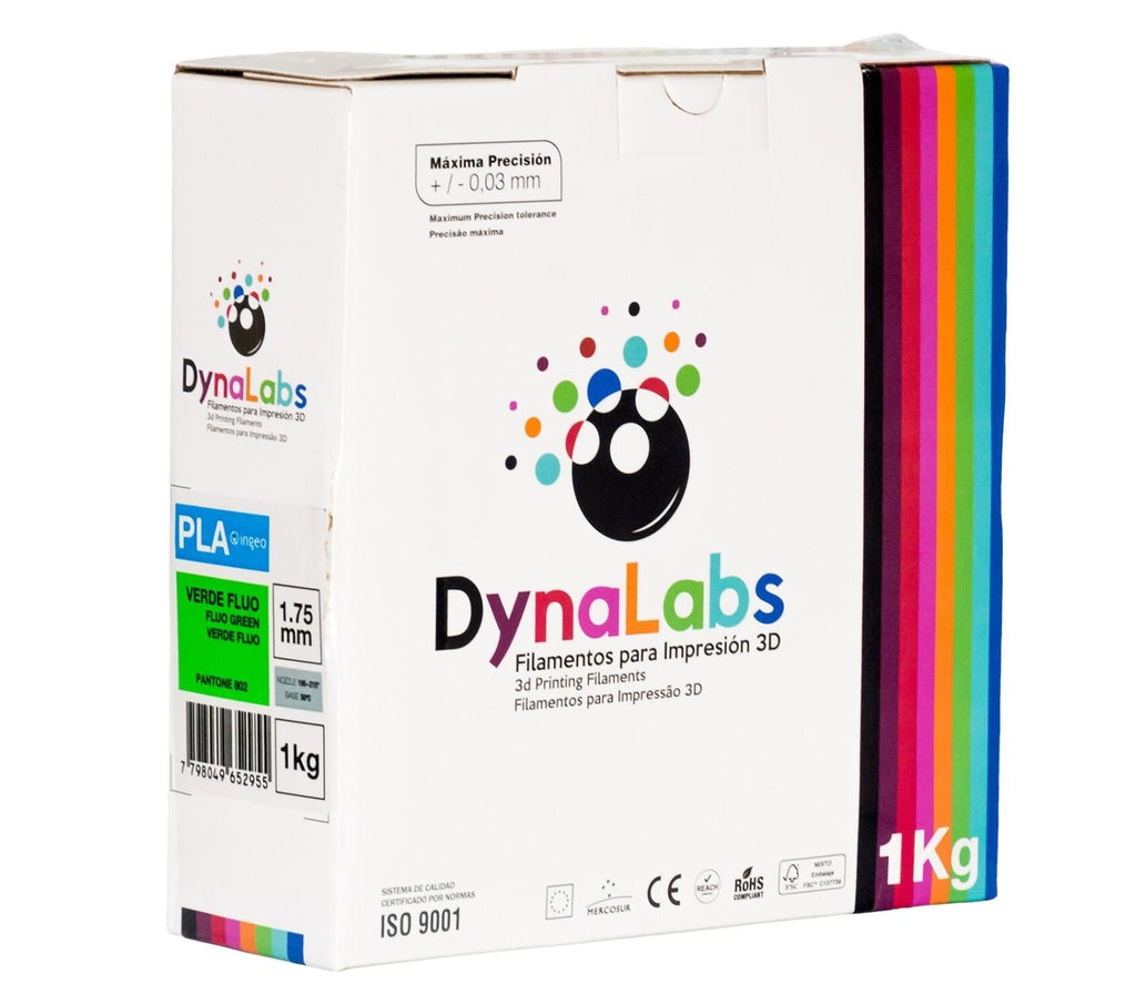 Dynalabs PLA Basic Filament 1.75mm 1kg - Fluo Green