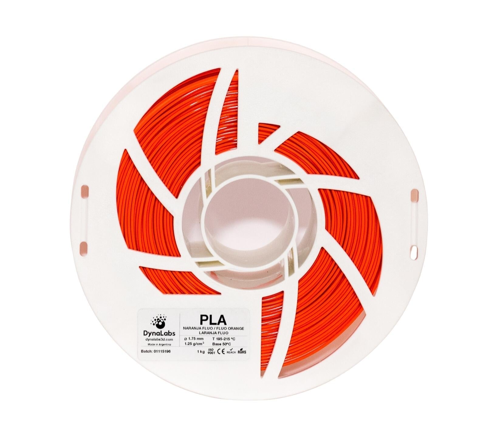 Dynalabs PLA Basic Filament 1.75mm 1kg - Fluo Orange