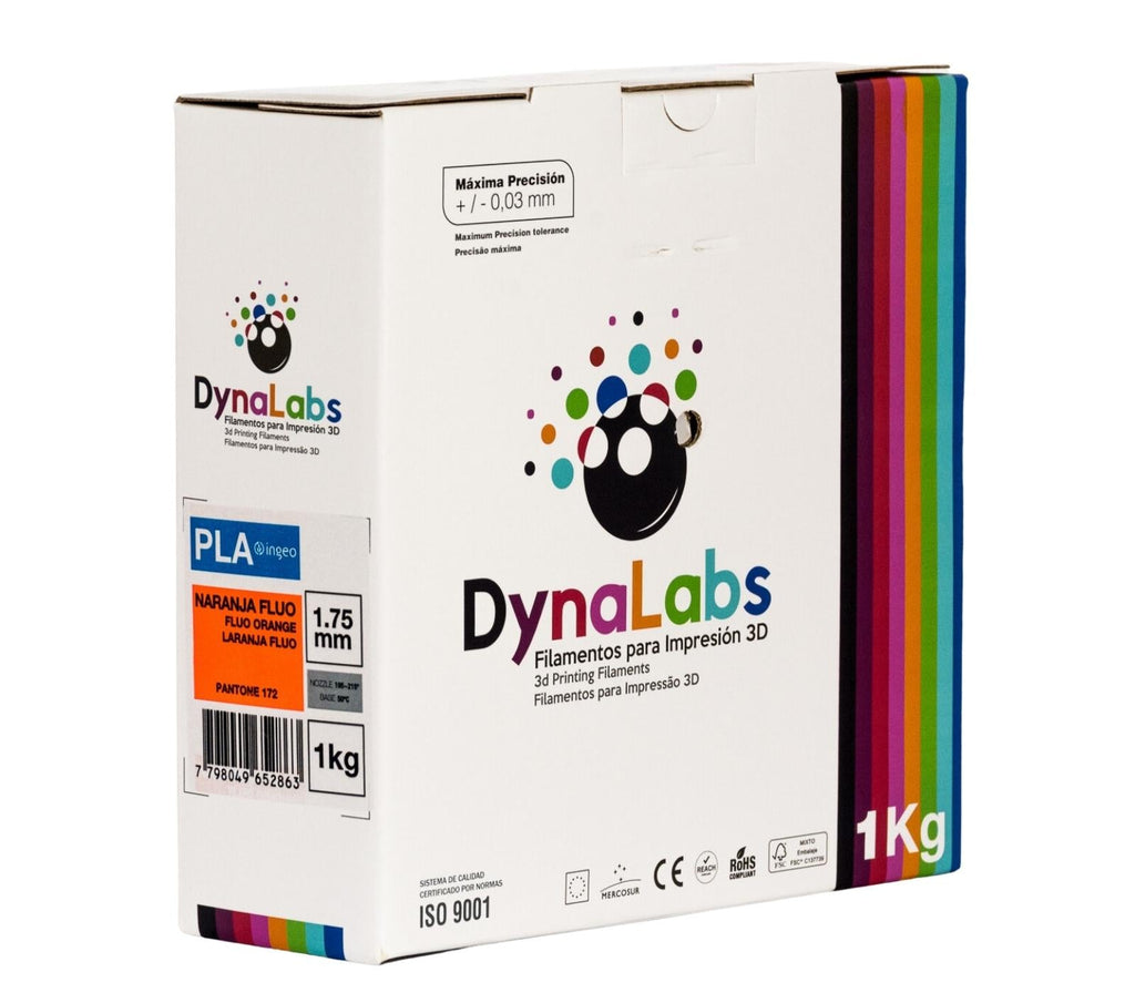 Dynalabs PLA Basic Filament 1.75mm 1kg - Fluo Orange