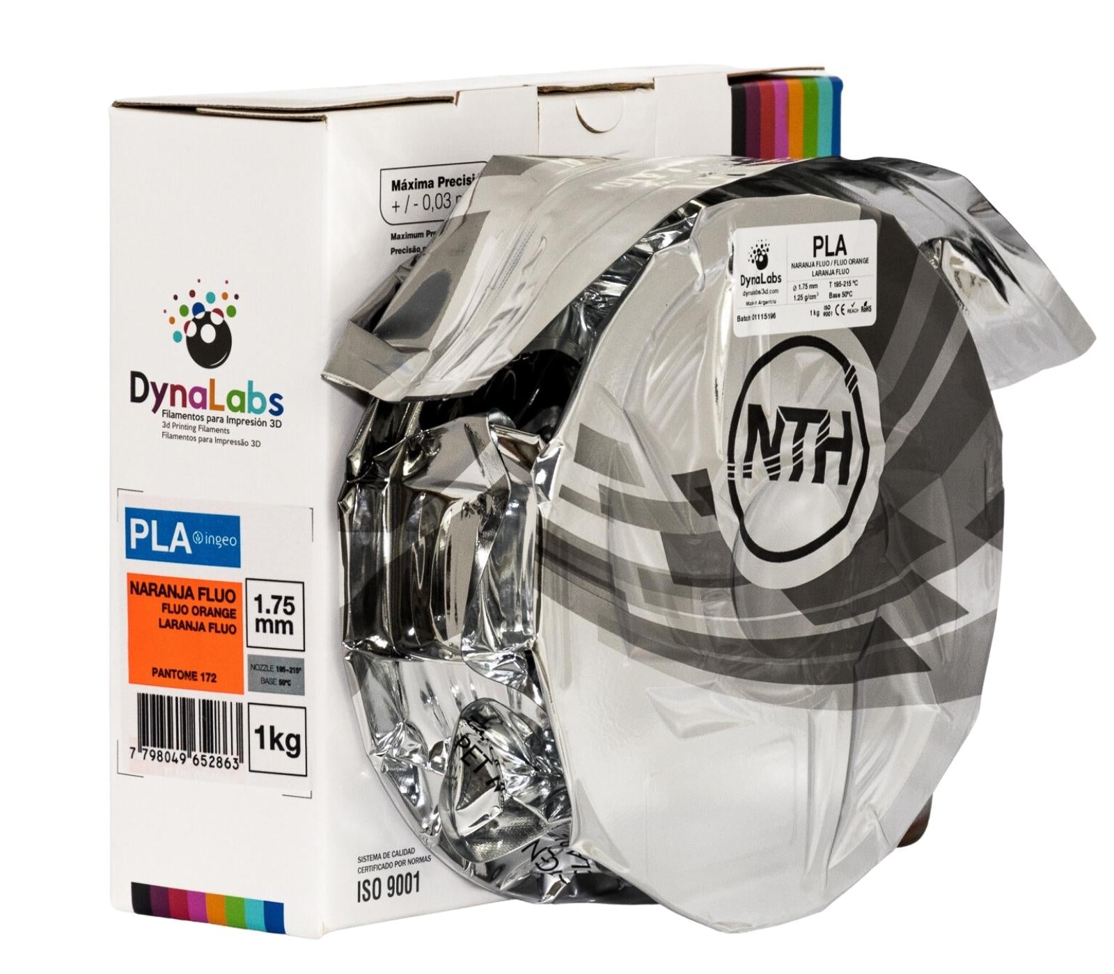 Dynalabs PLA Basic Filament 1.75mm 1kg - Fluo Orange