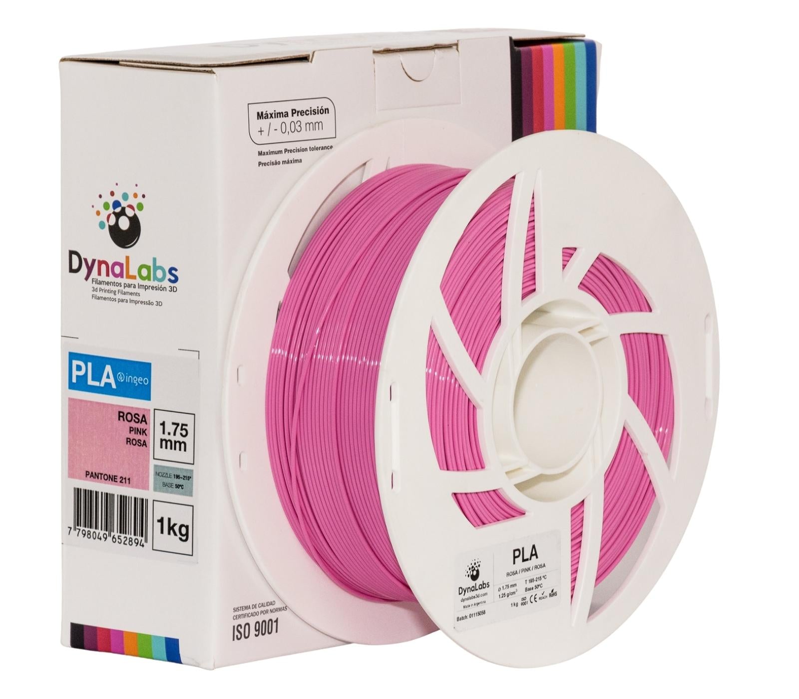 Dynalabs PLA Basic Filament 1.75mm 1kg - Rose