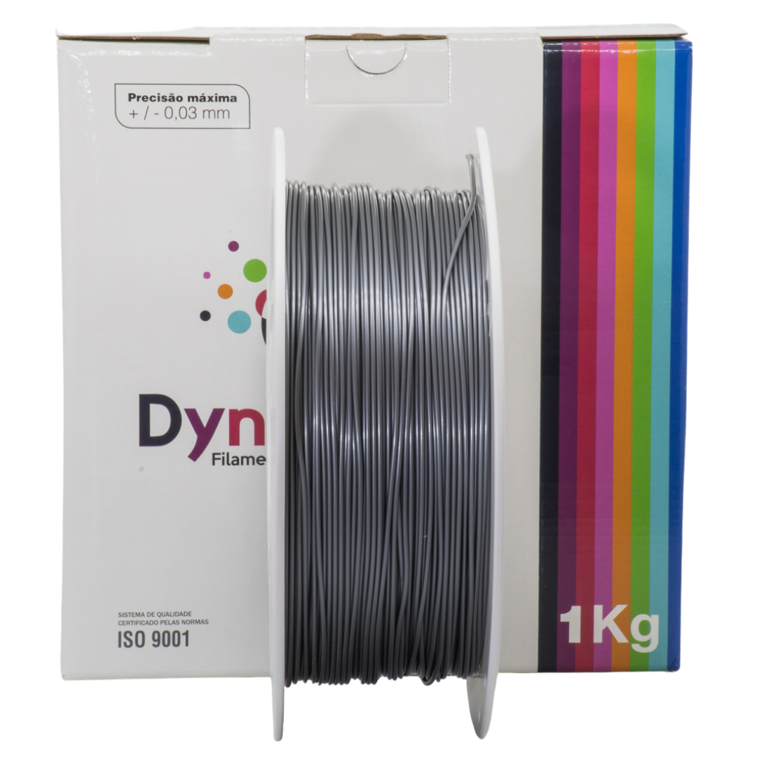 Dynalabs PLA Basic Filament 1.75mm 1kg - Silver Grey