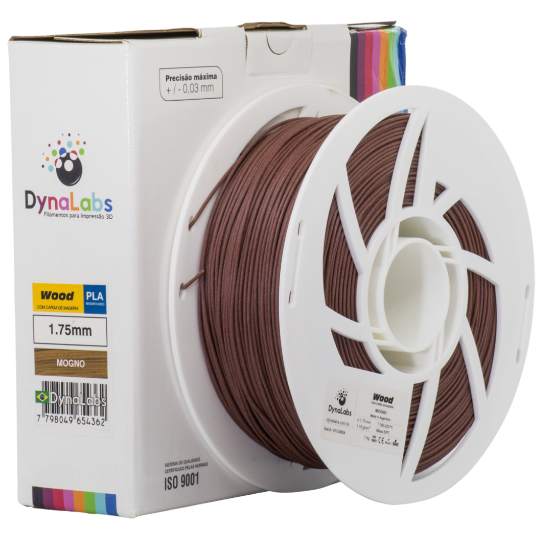 Dynalabs PLA Wood Filament 1.75mm 1kg - Mahogany