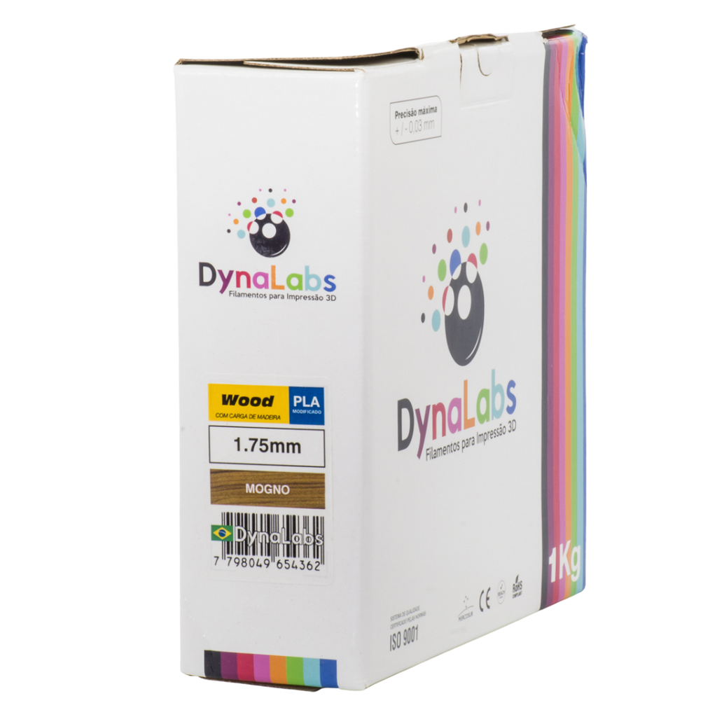 Dynalabs PLA Wood Filament 1.75mm 1kg - Mahogany