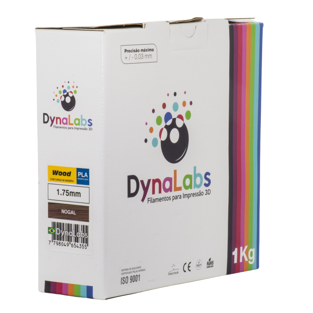 Dynalabs PLA Wood Filament 1.75mm 1kg - Walnut