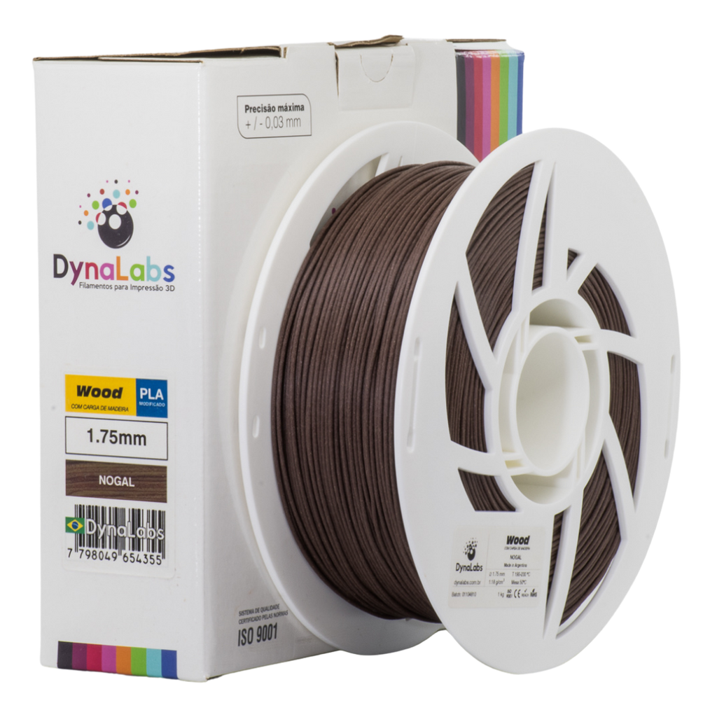 Dynalabs PLA Wood Filament 1.75mm 1kg - Walnut