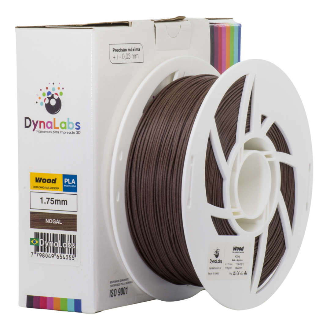 Dynalabs PLA Wood Filament 1.75mm 1kg - Walnut