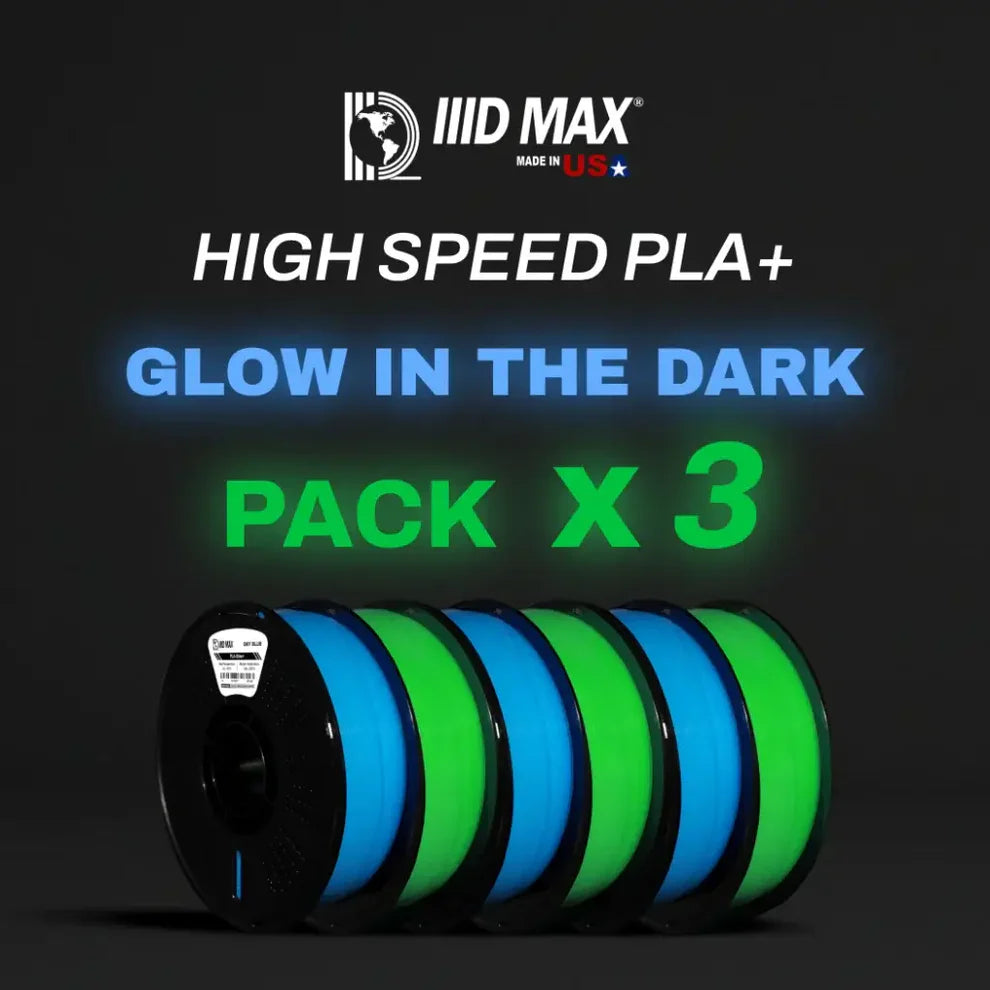 Glow in the Dark PLA+ Filament 3-Pack