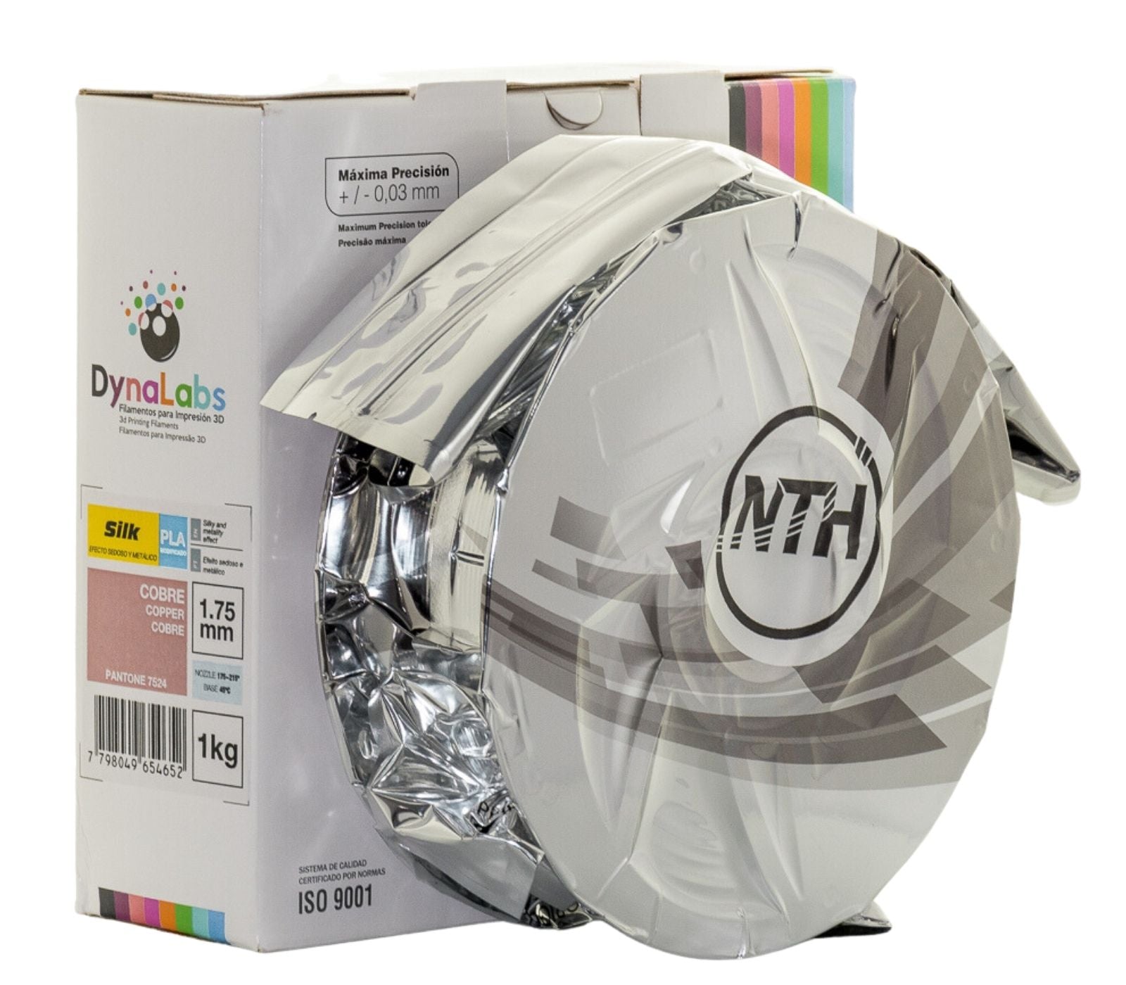 Dynalabs PLA Silk Filament 1.75mm 1kg - Copper