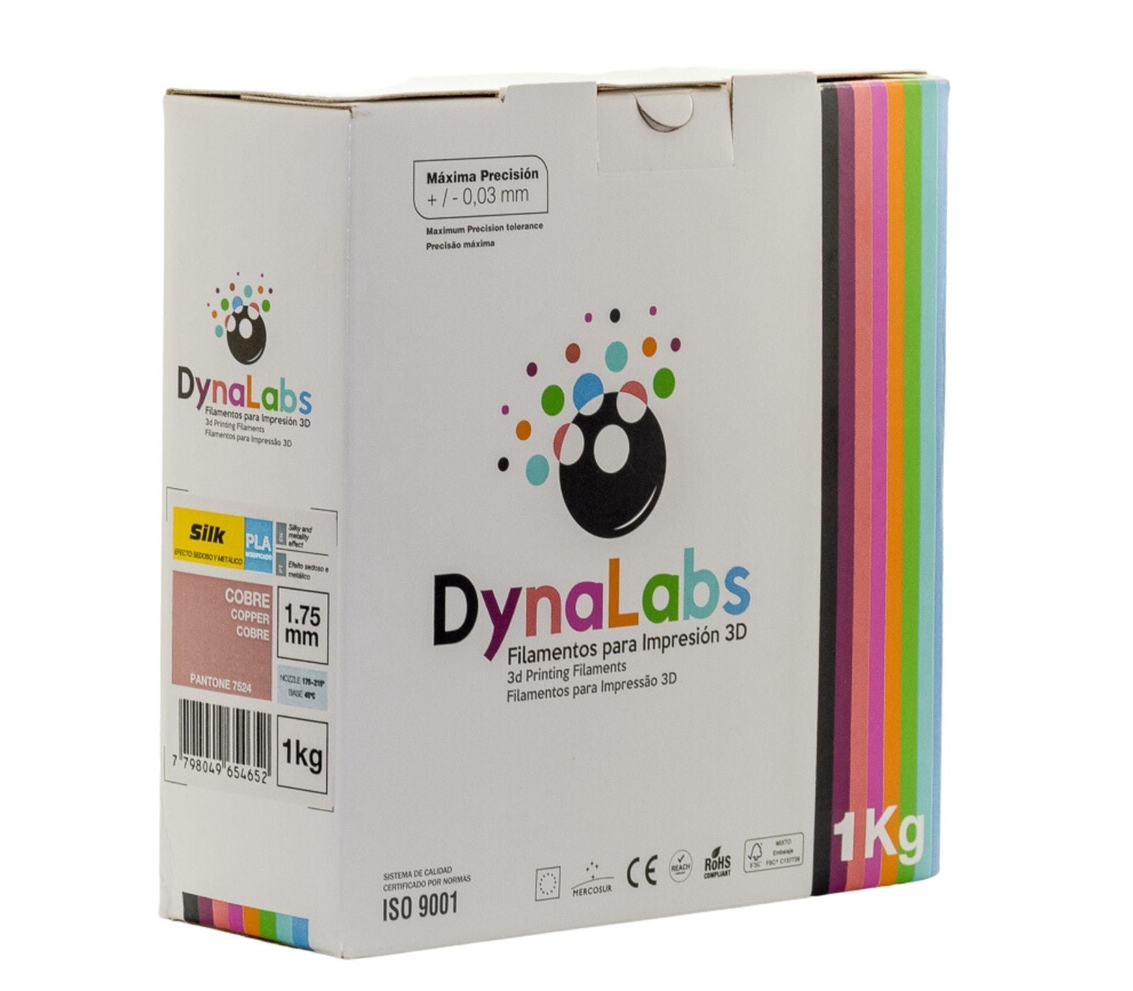 Dynalabs PLA Silk Filament 1.75mm 1kg - Copper