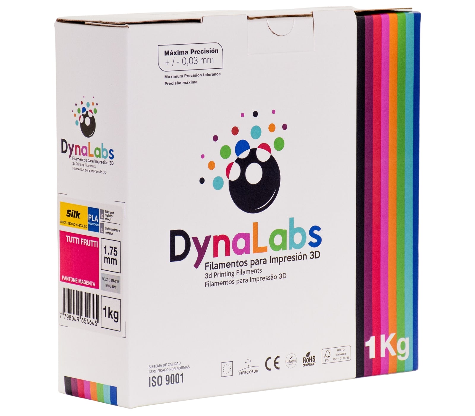 Dynalabs PLA Silk Filament 1.75mm 1kg - Tutti Frutti