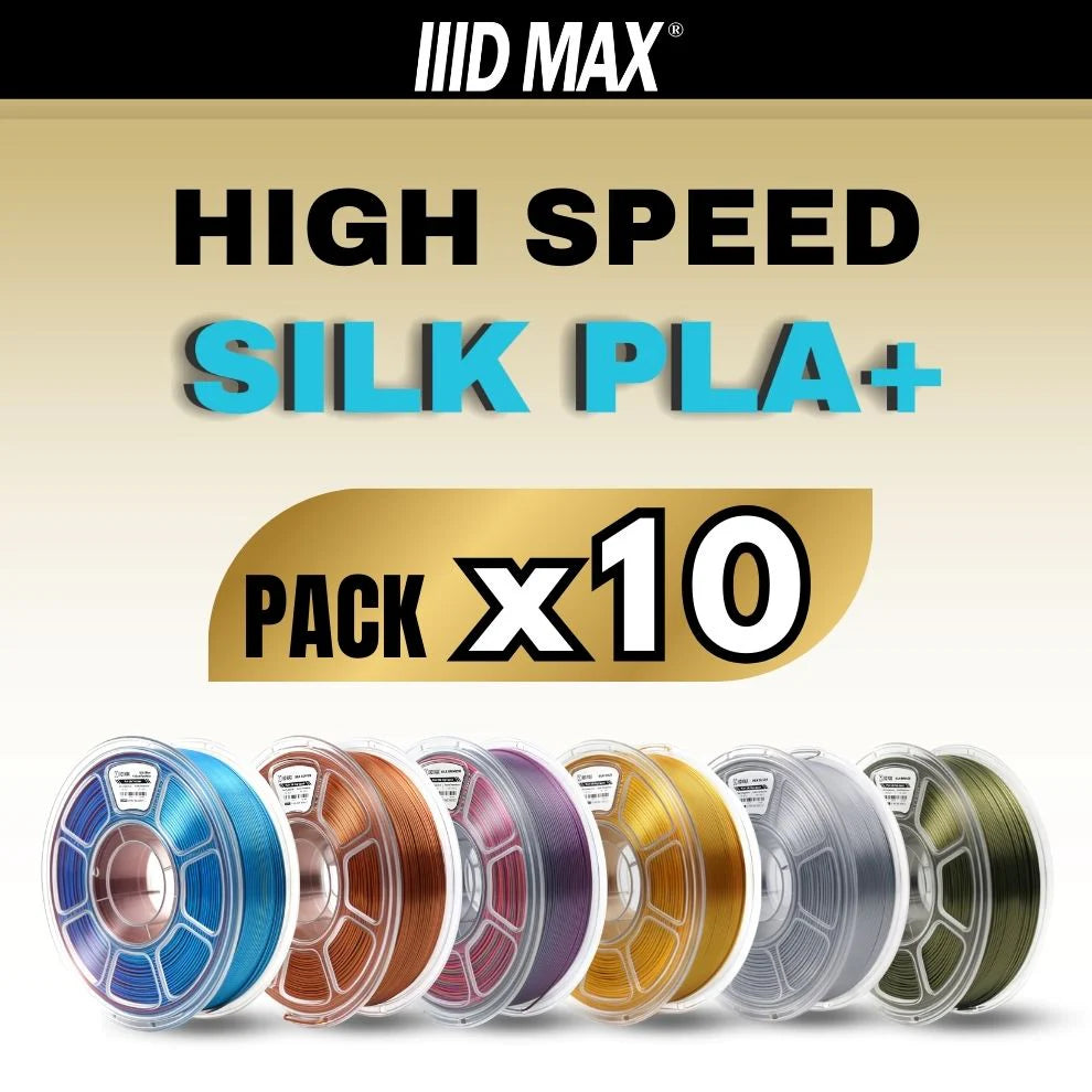 High Speed Silk PLA+ Filament 10-Pack
