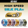 High Speed Silk PLA+ Filament 3-Pack