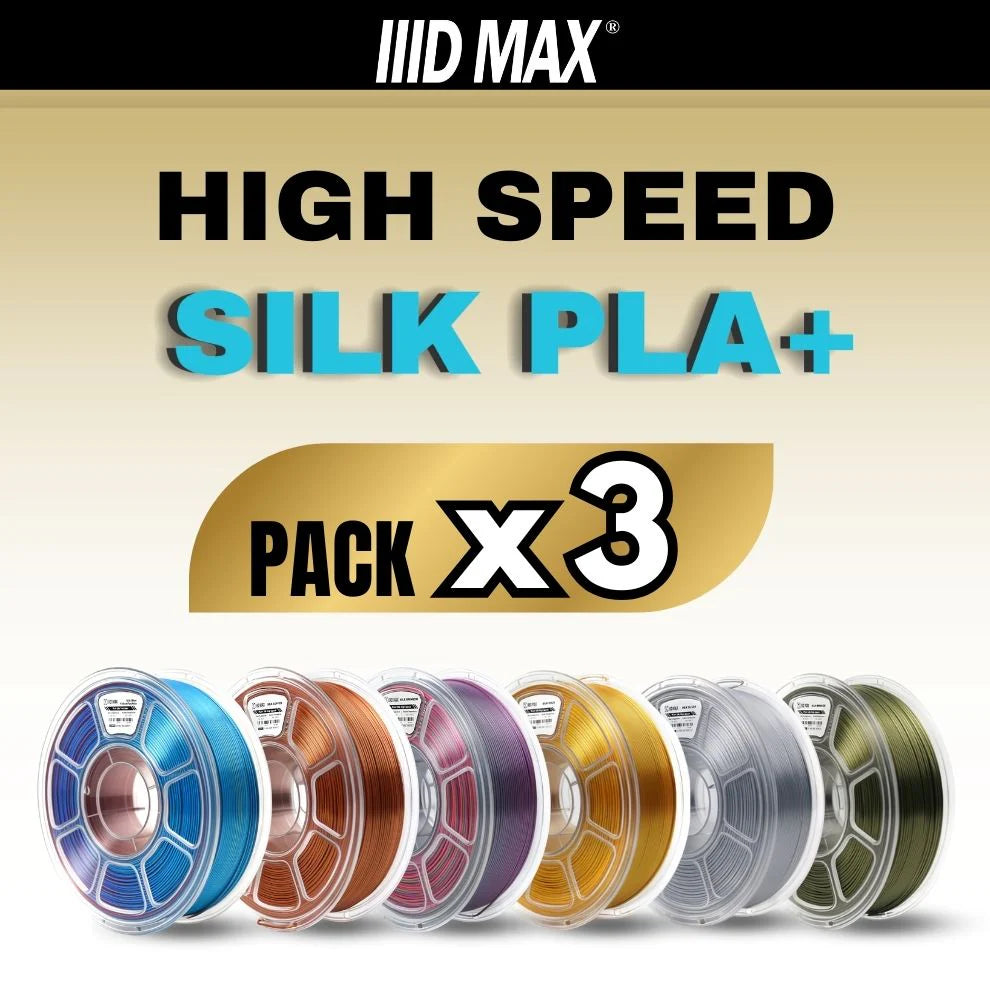 High Speed Silk PLA+ Filament 3-Pack
