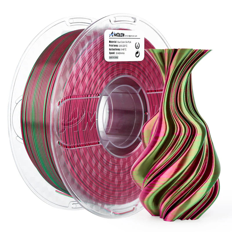 PLA Silk Dual Color Filament 1.75mm, 1KG/2.2LB