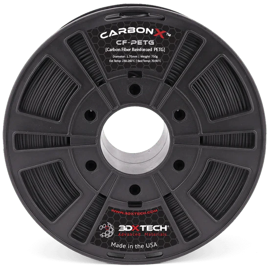 CarbonX PETG+CF 3D Printer Filament by 3DXTech Made in USA 750g