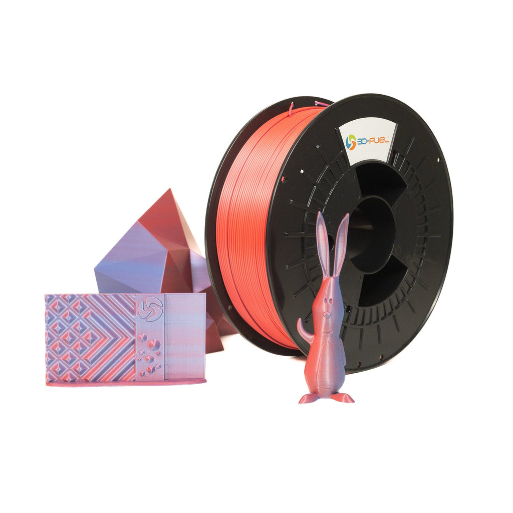 Dual-Color Silk PLA+, Silky Blushing Violet, 1.75mm