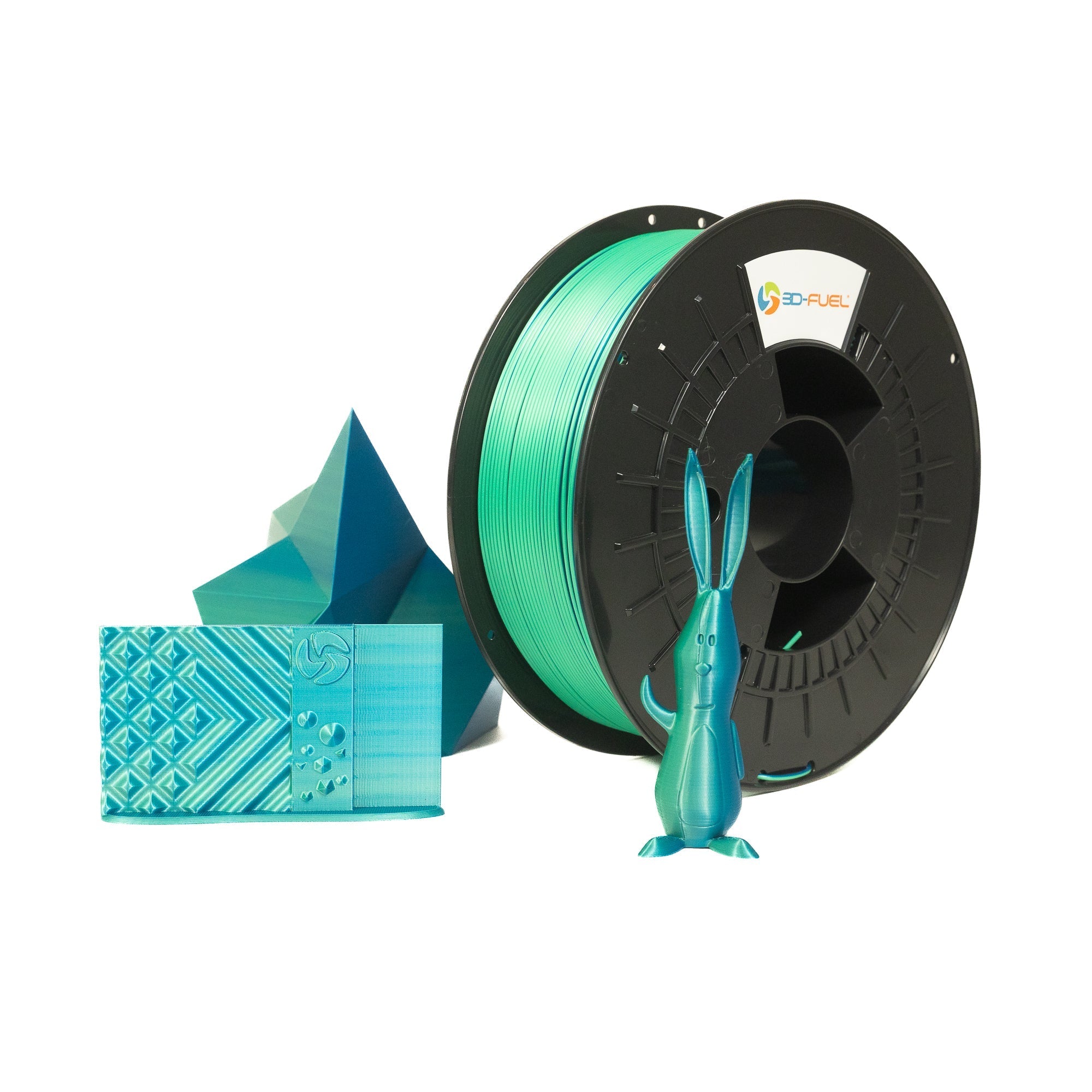 Dual-Color Silk PLA+, Silky Lagoon, 1.75mm