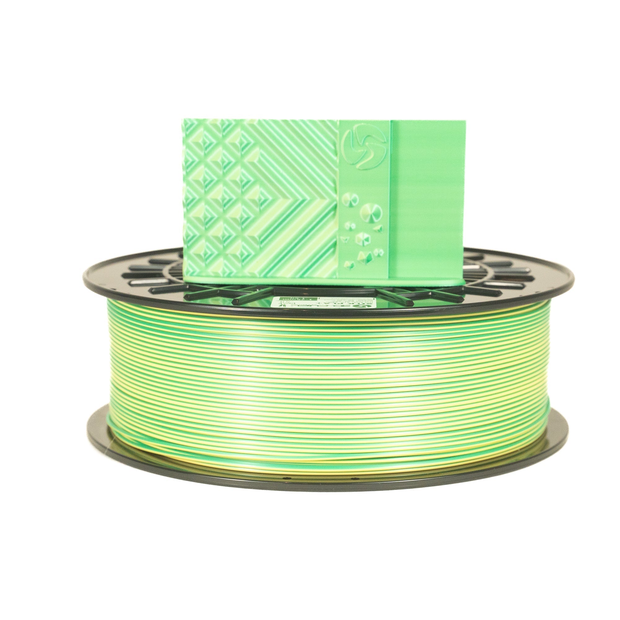Dual-Color Silk PLA+, Silky Lemon Lime, 1.75mm