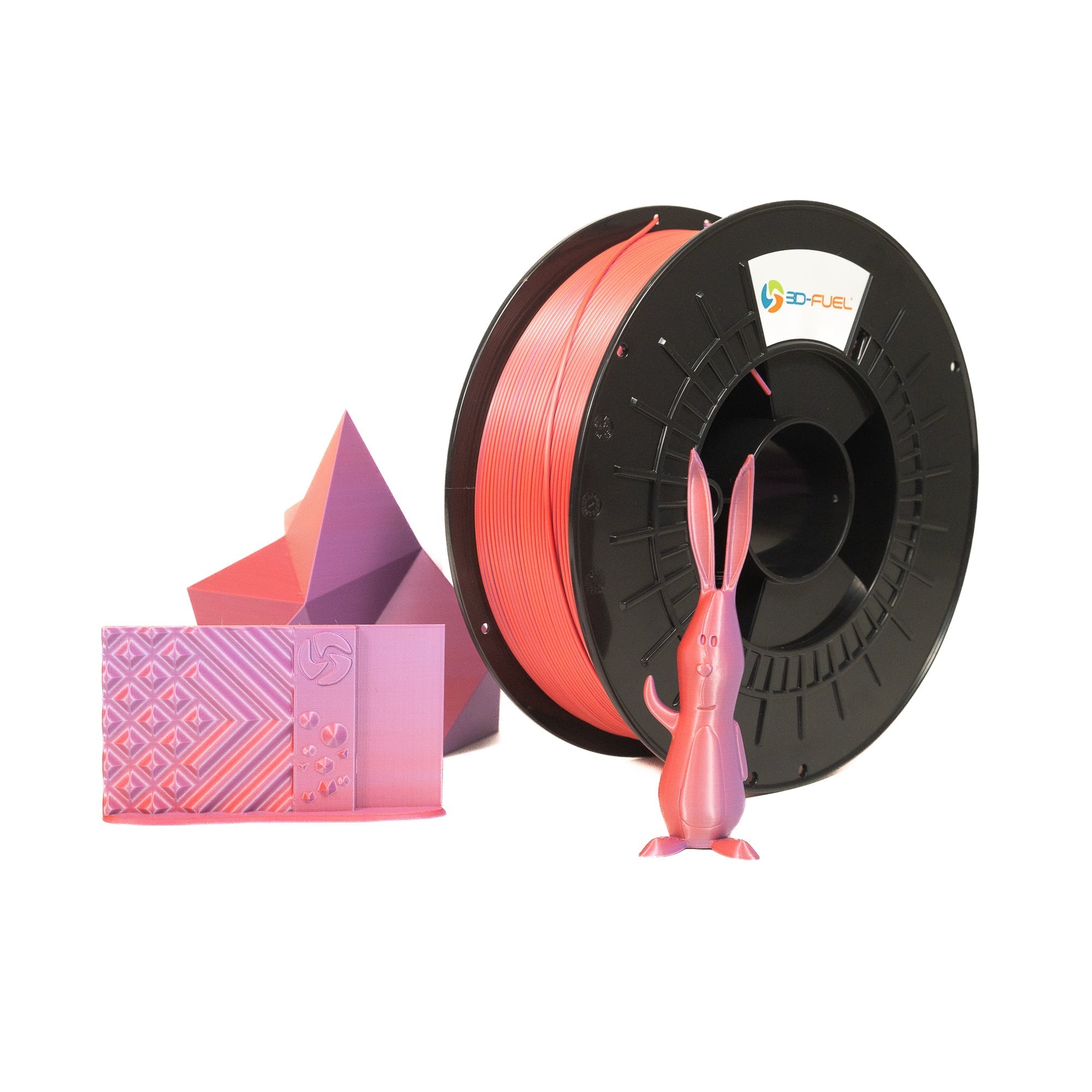 Dual-Color Silk PLA+, Silky Mixed Berry, 1.75mm
