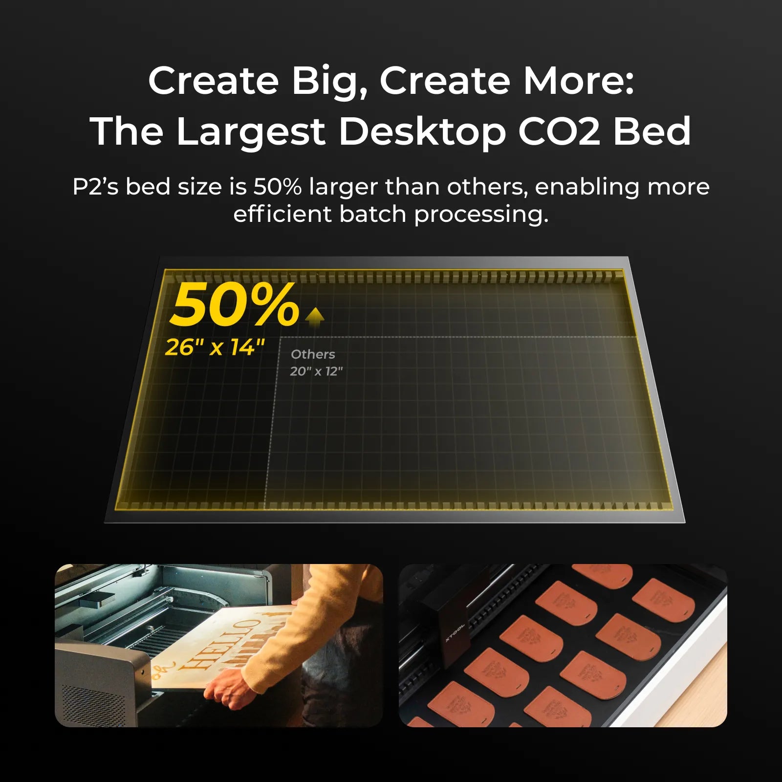 xTool P2S 55W Desktop CO2 Laser Cutter