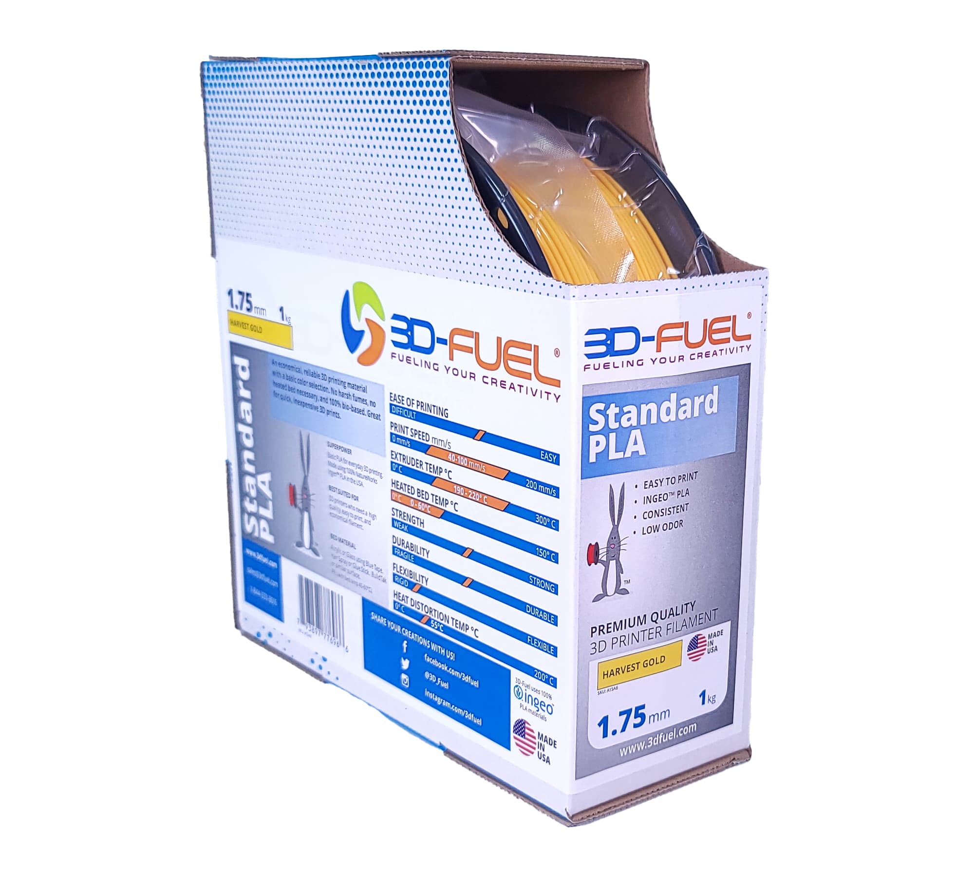 Standard PLA+, Harvest Gold, 1.75mm